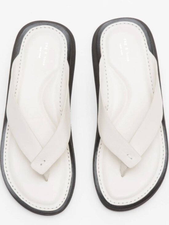 rag & bone Shoes - RAG & BONE Parker Thong Sandal Shoe Antique White US 6.5 Minimalist Quiet Luxury